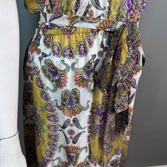 Anthropologie Akemi + Kin maxi dress Medium strappy gold blouson lightweight NWT - Picture 9 of 16